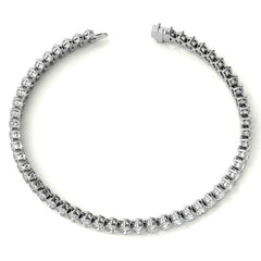 2-Prong 3mm Round Brilliant Moissanite Tennis Bracelet 4.7ct - 5.8ct