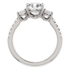 Cushion cut Moissanite Engagement Ring