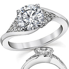 Bypass Round Brilliant Engagement Ring