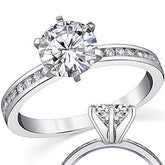 Moissanite Engagement Ring, 0.27ct Channel Set