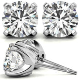 Solstice Round Moissanite Stud Earrings