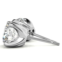 Solstice Round Moissanite Stud Earrings