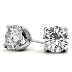 Solstice Round Moissanite Stud Earrings