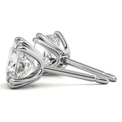 Split-Prong Princess Moissanite Stud Earrings