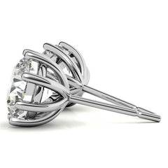 Octet 8-Prong Round Moissanite Stud Earrings
