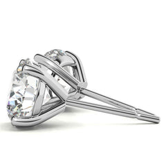 4-Prong Round Martini Moissanite Stud Earrings