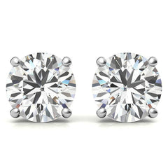 4-Prong Round Martini Moissanite Stud Earrings