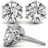 6-Prong Interwoven Crown Moissanite Stud Earrings