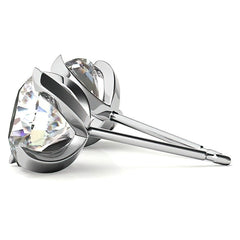 4-Prong Twisted Prong Moissanite Stud Earrings