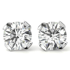 4-Prong Twisted Prong Moissanite Stud Earrings