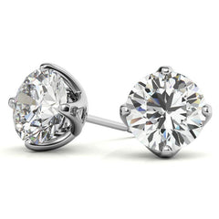 4 Prong Trellis Style Moissanite Stud Earrings