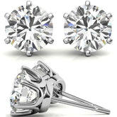 6-Prong Crown Moissanite Stud Earrings