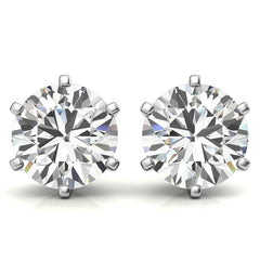 6-Prong Crown Moissanite Stud Earrings