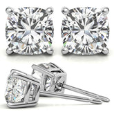 Cushion Moissanite Stud Earrings