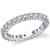 2.5mm Moissanite Shared Prong Eternity Ring