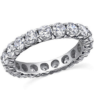 3.5mm Moissanite Shared Prong Eternity Ring