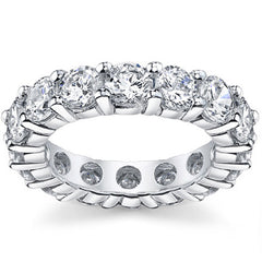 4.5mm Moissanite Shared Prong Eternity Ring