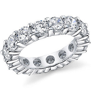 4.5mm Moissanite Shared Prong Eternity Ring