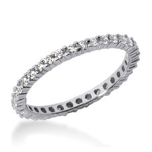 1.5mm Moissanite Shared Prong Eternity Ring