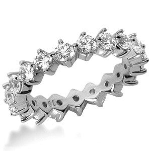 3.0mm Moissanite Shared Prong Eternity Ring