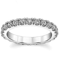 2.5mm Moissanite Round 4-Prong Eternity Ring