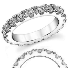 3.5mm Moissanite Round 4-Prong Eternity Ring