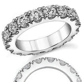 4.0mm Moissanite Round 4-Prong Eternity Ring