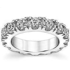 4.5mm Moissanite Round 4-Prong Eternity Ring