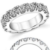 4.5mm Moissanite Round 4-Prong Eternity Ring
