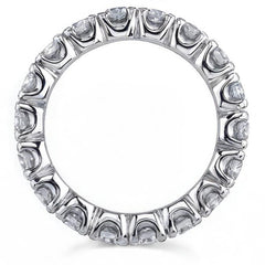 3.0mm Moissanite Round 4-Prong Eternity Ring
