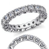 3.0mm Moissanite Round 4-Prong Eternity Ring