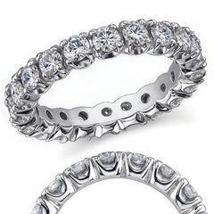 3.0mm Moissanite Round 4-Prong Eternity Ring