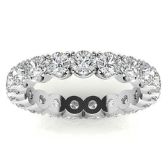 3.5mm Moissanite Round 4-Prong Eternity Ring