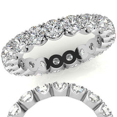 3.5mm Moissanite Round 4-Prong Eternity Ring
