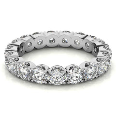 3.5mm Moissanite Round 4-Prong Eternity Ring