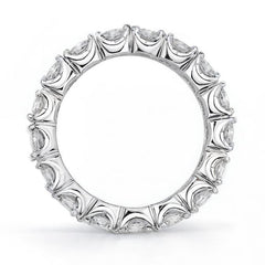 4.0mm Moissanite Round 4-Prong Eternity Ring