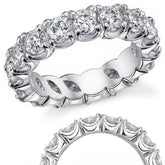 4.0mm Moissanite Round 4-Prong Eternity Ring