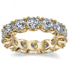 4.5mm Moissanite Round 4-Prong Eternity Ring