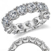 4.5mm Moissanite Round 4-Prong Eternity Ring