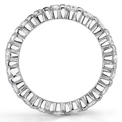 3.0mm Moissanite Round Bar Eternity Ring