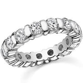 4.0mm Moissanite Round Bar Eternity Ring