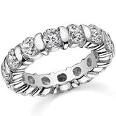 4.5mm Moissanite Round Bar Eternity Ring