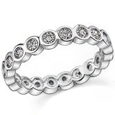 2mm Moissanite Round Bezel Eternity Ring