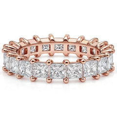 2.5mm Princess Moissanite Shared Prong Eternity Ring