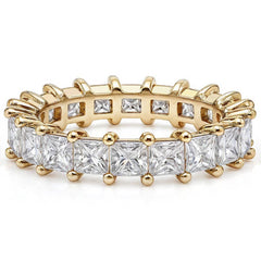 2.5mm Princess Moissanite Shared Prong Eternity Ring