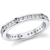 1.7mm Moissanite Round Channel Eternity Ring
