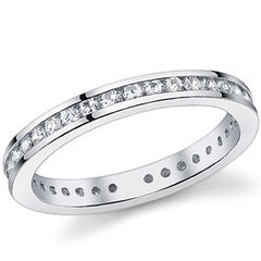 1.7mm Moissanite Round Channel Eternity Ring
