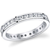 2.0mm Moissanite Round Channel Eternity Ring