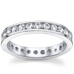 2.5mm Moissanite Round Channel Eternity Ring