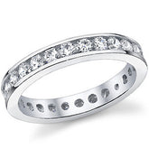 2.5mm Moissanite Round Channel Eternity Ring